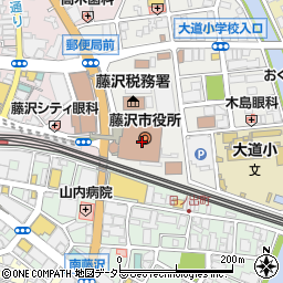 藤沢市役所　環境保全課周辺の地図