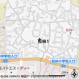 神奈川県茅ヶ崎市松林1丁目周辺の地図