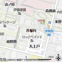 愛知県犬山市羽黒新田（井堀向）周辺の地図