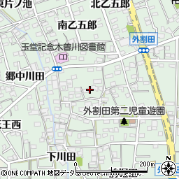 愛知県一宮市木曽川町外割田西郷中75周辺の地図