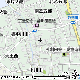 愛知県一宮市木曽川町外割田西郷中72周辺の地図
