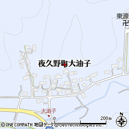 京都府福知山市夜久野町大油子周辺の地図