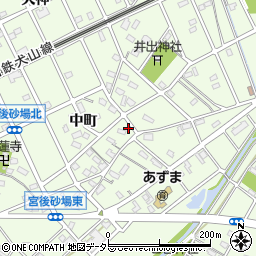 宮後中公会堂周辺の地図