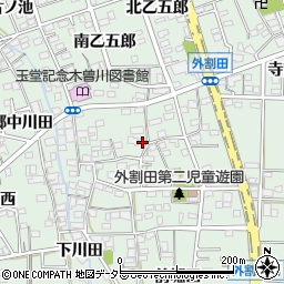 愛知県一宮市木曽川町外割田西郷中119周辺の地図