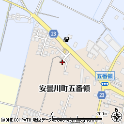 滋賀県高島市安曇川町五番領175周辺の地図