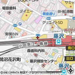 オリックスレンタカー藤沢駅前店周辺の地図