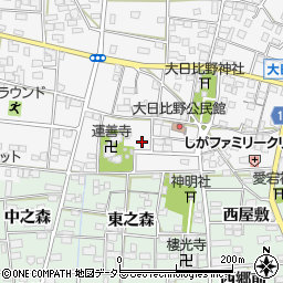 愛知県一宮市浅井町大日比野南流1868周辺の地図