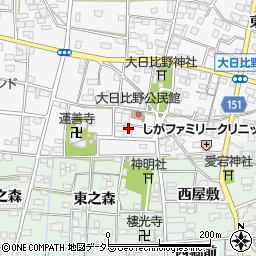 愛知県一宮市浅井町大日比野南流1880周辺の地図