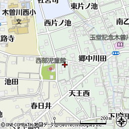 愛知県一宮市木曽川町外割田（西郷西）周辺の地図