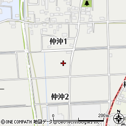 愛知県丹羽郡大口町仲沖周辺の地図
