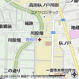 愛知県一宮市木曽川町内割田二の通り24周辺の地図