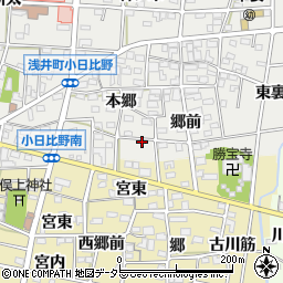 愛知県一宮市浅井町小日比野郷前30周辺の地図
