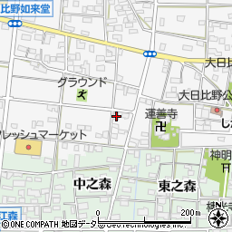 愛知県一宮市浅井町大日比野南流53周辺の地図