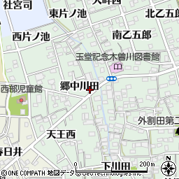 愛知県一宮市木曽川町外割田郷中川田86周辺の地図