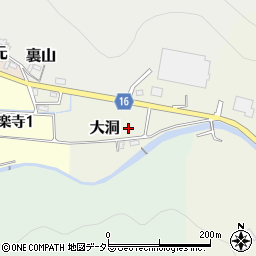 愛知県犬山市大洞周辺の地図