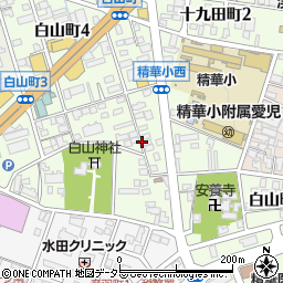 岐阜県多治見市白山町周辺の地図
