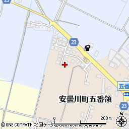 滋賀県高島市安曇川町五番領189-7周辺の地図