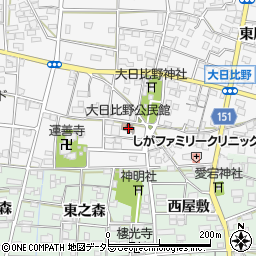 愛知県一宮市浅井町大日比野南流1864周辺の地図