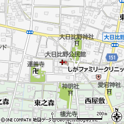 愛知県一宮市浅井町大日比野南流1865-2周辺の地図