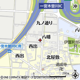 愛知県一宮市木曽川町黒田九ノ通り369周辺の地図