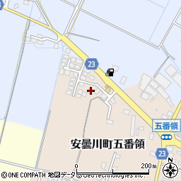 滋賀県高島市安曇川町五番領183-4周辺の地図