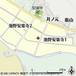 愛知県犬山市池野安楽寺周辺の地図