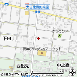 愛知県一宮市浅井町大日比野如来堂151周辺の地図