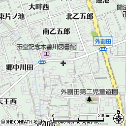 愛知県一宮市木曽川町外割田西郷中42周辺の地図