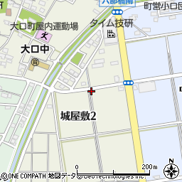 愛知県丹羽郡大口町城屋敷周辺の地図