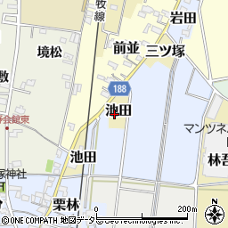 愛知県犬山市池田41周辺の地図