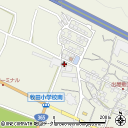 牧田郵便局周辺の地図