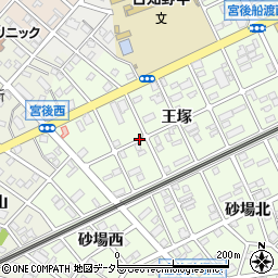 愛知県江南市宮後町王塚周辺の地図