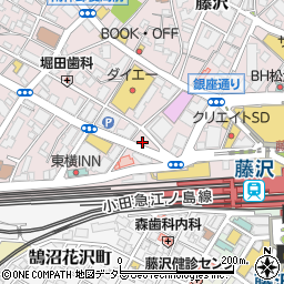 日産レンタカー藤沢駅前店周辺の地図