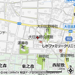 愛知県一宮市浅井町大日比野南流1858周辺の地図