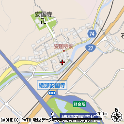 京都府綾部市安国寺町南町周辺の地図