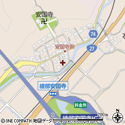 京都府綾部市安国寺町（南町）周辺の地図