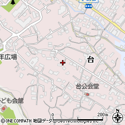 神奈川県鎌倉市台1452-11周辺の地図
