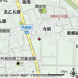 愛知県一宮市木曽川町外割田四の通り5周辺の地図