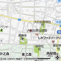 愛知県一宮市浅井町大日比野南流1853周辺の地図