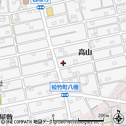 愛知県江南市松竹町高山80周辺の地図