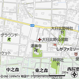 愛知県一宮市浅井町大日比野南流1844周辺の地図