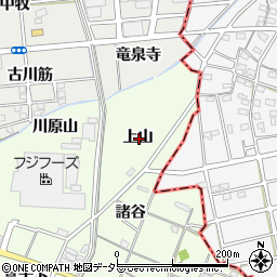 愛知県一宮市瀬部上山周辺の地図