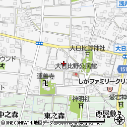 愛知県一宮市浅井町大日比野南流1854周辺の地図