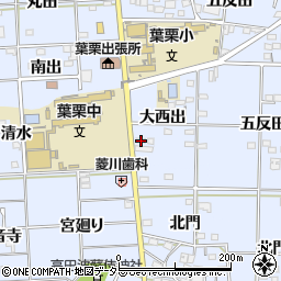 愛知県一宮市島村大西出86周辺の地図