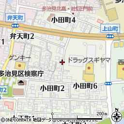岐阜県多治見市小田町周辺の地図