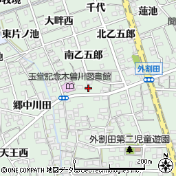愛知県一宮市木曽川町外割田西郷中38周辺の地図