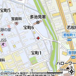 岐阜県多治見市宝町6丁目53周辺の地図