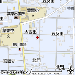 愛知県一宮市島村大西出77-1周辺の地図