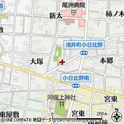 愛知県一宮市浅井町小日比野宮裏249周辺の地図