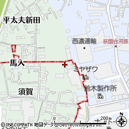 神奈川県平塚市須賀2614-1周辺の地図